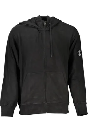 Calvin Klein Sweatshirts & Hoodies, Heren, Zwart, S, Katoen, Elegante hoodie