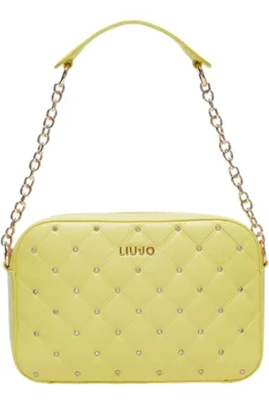 Liu Jo Tassen, Dames, Groen, ONE Size, Leer, Gele Crossbody Tas met Kettingriem