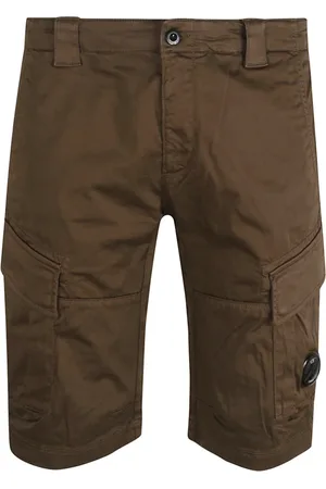 C.P. Company Korte broeken, Heren, Bruin, S, Katoen, Groene Cargo Shorts Stijlvol Zomerse Look