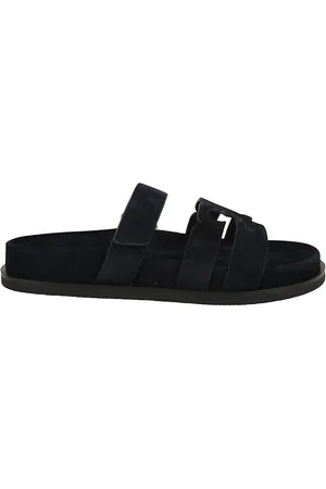 Tory Burch Schoenen, Dames, Blauw, 39 EU, Leer, Blauwe Leren Pantoffels voor Vrouwen