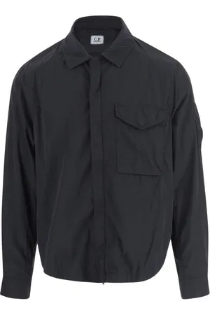 C.P. Company Jassen, Heren, Zwart, M, Nylon, Nylon Shirt Jas Zwart