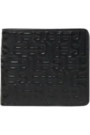 Diesel Accessoires, Heren, Zwart, ONE Size, Leer, Portemonnee met reliëflogo