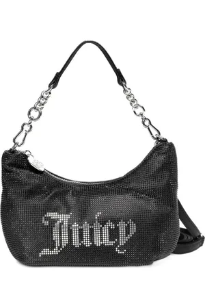Juicy Couture Tassen, Dames, Zwart, ONE Size, Polyester, Hazel S. Hobo Polyester Zwart/Wit