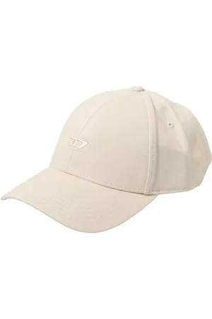 Diesel Accessoires, Heren, Wit, ONE Size, Katoen, Baseball Cap met Geborduurd Logo Wit