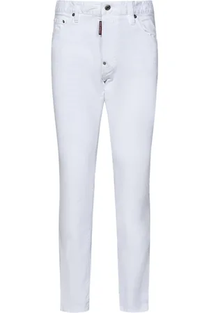 Dsquared2 Jeans, Heren, Wit, XS, Katoen, Witte Slim-Fit Jeans Aw 24