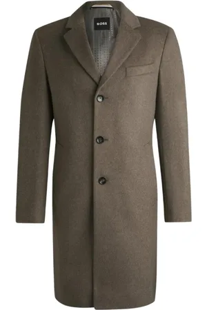 HUGO BOSS Mantels, Heren, , L, Wol, Klassieke Hyde Wollen Jas