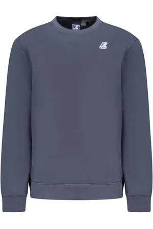 K-Way Sweatshirts & Hoodies, Heren, Blauw, S, Katoen, Blauwe Katoenen Trui voor Mannen