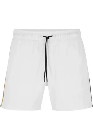 HUGO BOSS Badkleding, Heren, Wit, 2Xl, Polyester, Gestreept zwemshort