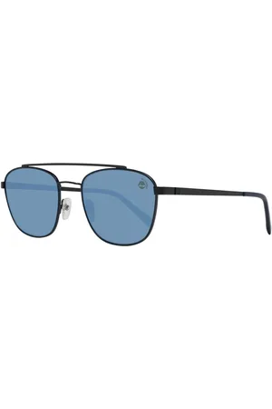 Timberland Accessoires, Heren, Zwart, ONE Size, Zwarte Herenzonnebril Ovaal Gepolariseerd