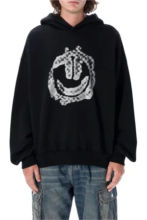 MISBHV Sweatshirts & Hoodies, Heren, Zwart, L, Katoen, Smiley Face Hoodie