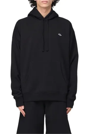 Diesel Sweatshirts & Hoodies, Heren, Zwart, S, Katoen, Blauwe Stijlvolle Hoodie voor Mannen
