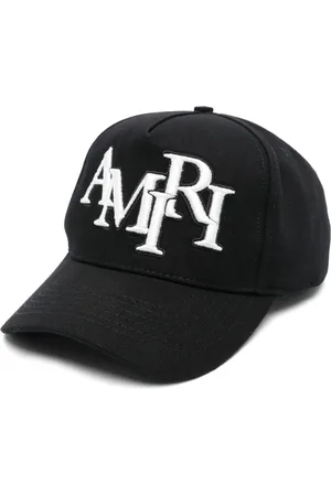 AMIRI Accessoires, Heren, Zwart, ONE Size, Katoen, Verstelbare Cap met Gebogen Klep