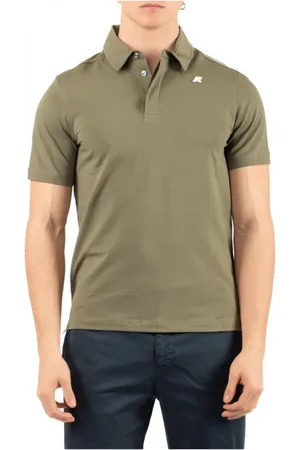K-Way Tops, Heren, Groen, L, Stijlvolle Polo Jas voor Mannen