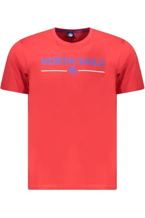 North Sails Tops, Heren, Rood, 2Xl, Katoen, Rood Katoenen T-Shirt