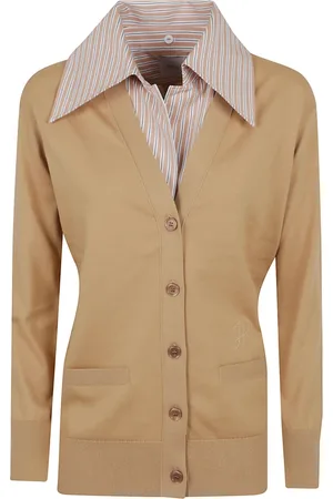 Patou Truien, Dames, Bruin, M, Katoen, Witte Trui Elegant Ontwerp