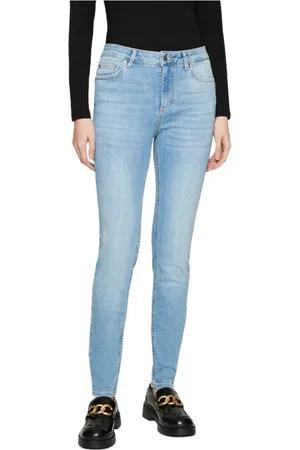 Liu Jo Jeans, Dames, Blauw, W28, Katoen, Damesjeans van katoenmix met logo