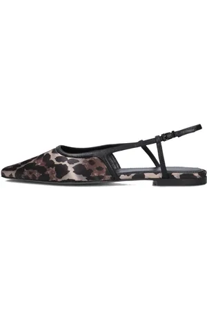 Kennel & Schmenger Schoenen, Dames, Bruin, 37 EU, Leer, Stijlvolle slingbacks met panterprint