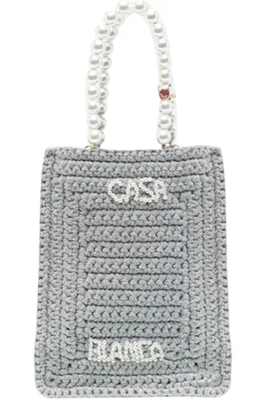 Casablanca Tassen, Heren, Grijs, ONE Size, Elegant Pearl Tote Handbag