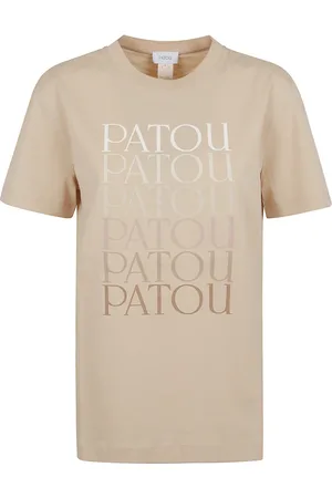 Patou Tops, Dames, Bruin, 2Xs, Katoen, Bruine T-shirt voor vrouwen