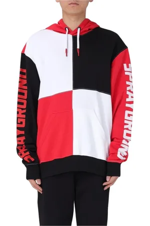 Sprayground Sweatshirts & Hoodies, Heren, Veelkleurig, L, Rode Grafische Print Sweatshirt