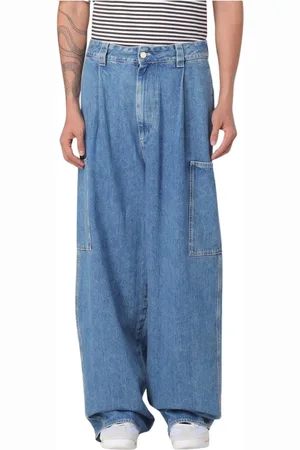 SUNNEI Jeans, Heren, Blauw, L, Katoen, Wijde pijp jeans met relaxte pasvorm