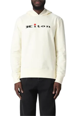 Kiton Sweatshirts & Hoodies, Heren, , XL, Logo Hoodie in Geel Room