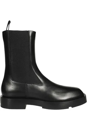 Givenchy Schoenen, Heren, Zwart, 42 EU, Leer, Zwarte Leren Chelsea Enkellaarzen