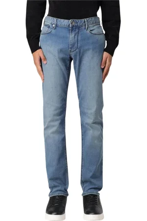 Emporio Armani Jeans, Heren, Blauw, W29, Denim, Premium Denim Straight Leg Jeans