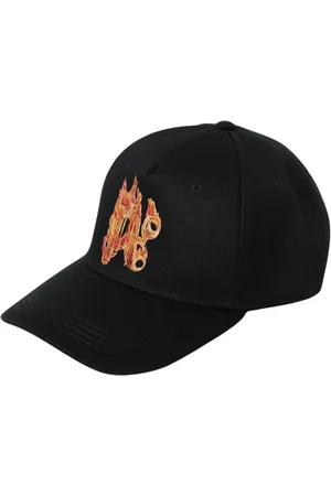 Palm Angels Accessoires, Heren, Zwart, ONE Size, Vlam Grafische Pet voor Mannen