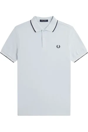 Fred Perry Tops, Heren, Wit, M, Katoen, Logo Polo Shirt Ice