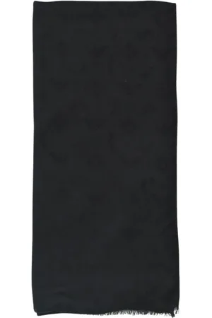 Emporio Armani Accessoires, Heren, Zwart, ONE Size, Luxe Zwarte Vierkante Sjaal