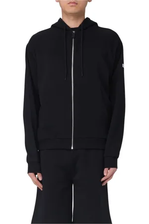 GCDS Sweatshirts & Hoodies, Heren, Zwart, XL, Zwarte Zip Up Hoodie Relaxte Pasvorm