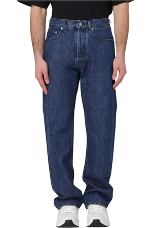 Palm Angels Jeans, Heren, Blauw, W31, Denim, Moderne pasvorm denim jeans