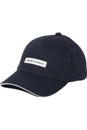 Emporio Armani Accessoires, Heren, Blauw, ONE Size, Katoen, Blauwe Logo Baseballpet voor Mannen