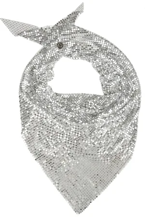Paco rabanne Accessoires, Dames, Grijs, ONE Size, Leer, Pixel Sjaal - Stijlvol Accessoire voor Jou