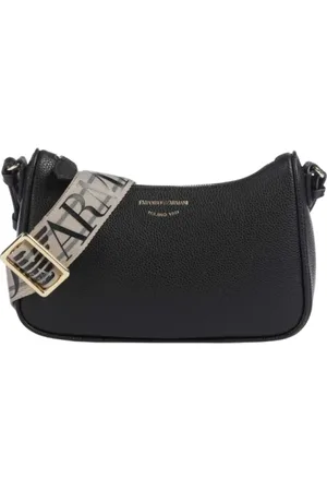 Emporio Armani Tassen, Dames, Zwart, ONE Size, Leer, Zwarte Crossbody Tas van Kunstleer