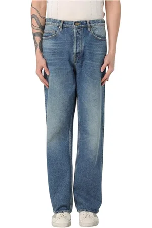 Golden Goose Jeans, Heren, Blauw, W34, Stijlvolle Blauwe Straight Leg Jeans
