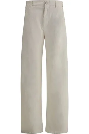 Brunello Cucinelli Jeans, Dames, , S, Leer, Elegante geverfde jeans met gebogen pijp