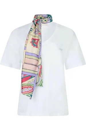 Liu Jo Tops, Dames, Veelkleurig, M, Katoen, Korte Mouw Modieuze T-Shirt