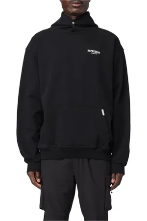 Represent Sweatshirts & Hoodies, Heren, Zwart, L, Katoen, Blauwe Relaxte Fit Hoodie Sweatshirt
