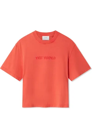 Axel Arigato Tops, Dames, Rood, M, Katoen, Ditort T-shirt