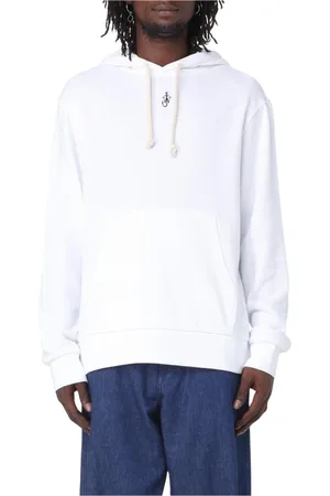 J.W.Anderson Sweatshirts & Hoodies, Heren, Wit, XS, Anker Logo Hoodie Relaxte Pasvorm