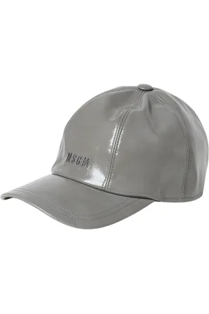 Msgm Accessoires, Heren, Grijs, ONE Size, Leer, Grijze Baseballpet Stijlvol Accessoire