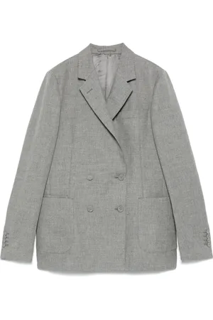 OFFICINE GENERALE Jassen, Dames, Grijs, M, Katoen, Tropische Katoenen Linnen Jas