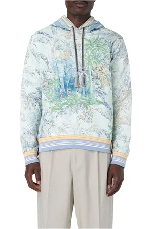 Etro Sweatshirts & Hoodies, Heren, Veelkleurig, M, Katoen, Olifant Tropische Hoodie