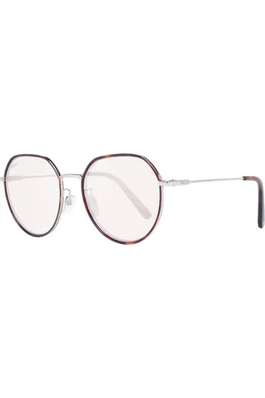 Bally Accessoires, Dames, Bruin, ONE Size, Bruine Dames Zonnebril Rond Spiegelend