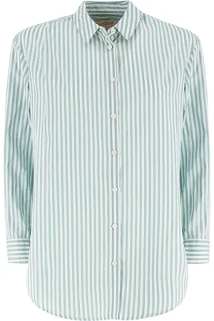 MC2 SAINT BARTH Blouses & Shirts, Dames, Blauw, S, Katoen, Oversized Zomers Shirt