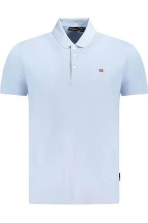 Napapijri Tops, Heren, Blauw, XL, Katoen, Lichtblauw Heren Polo Shirt