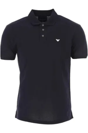 Emporio Armani Tops, Heren, Blauw, 2Xl, Katoen, Navy Katoenen Polo Shirt Regular Fit