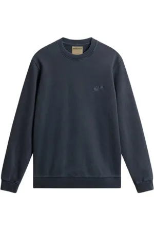 Woolrich Sweatshirts & Hoodies, Heren, Blauw, S, Crewneck Melton